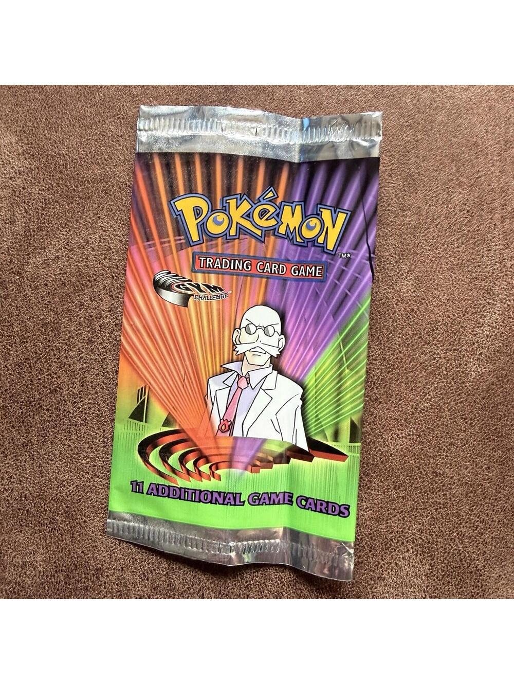 EMPTY Gym Challenge Booster Pack - Blaine Artwork - No Pokemon Cards
